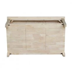 Solano 42 in. Unfinished Large Rectangle Wood Coffee Table with Shelf by International Concepts -International Concepts Sales unfinished international concepts coffee tables ot 6c 1d 1000