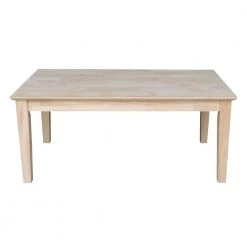 42 in. Unfinished Large Rectangle Wood Coffee Table by International Concepts
