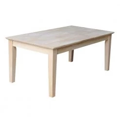 42 in. Unfinished Large Rectangle Wood Coffee Table by International Concepts -International Concepts Sales unfinished international concepts coffee tables ot 9tc c3 1000