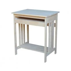 27 in. Rectangular Unfinished Computer Desk with Keyboard Tray by International Concepts -International Concepts Sales unfinished international concepts computer desks 273 31 1000