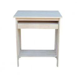27 in. Rectangular Unfinished Computer Desk with Keyboard Tray by International Concepts -International Concepts Sales unfinished international concepts computer desks 273 44 1000