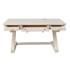60 in. Rectangular Unfinished 3 Drawer Computer Desk with Solid Wood Material by International Concepts -International Concepts Sales unfinished international concepts computer desks k of64t 64z 77 1000