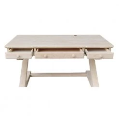 60 in. Rectangular Unfinished 3 Drawer Computer Desk with Solid Wood Material by International Concepts -International Concepts Sales unfinished international concepts computer desks k of64t 64z fa 1000