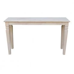 Java 52 in. Unfinished Standard Rectangle Wood Console Table by International Concepts