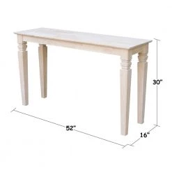 Java 52 in. Unfinished Standard Rectangle Wood Console Table by International Concepts -International Concepts Sales unfinished international concepts console tables ot 60s c3 1000