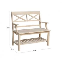 Unfinished Bench by International Concepts -International Concepts Sales unfinished international concepts dining benches be 1 40 1000