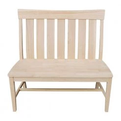 Unfinished Wood 42 in. W x 22.4 in. D x 40.4 in H Ava Bench by International Concepts -International Concepts Sales unfinished international concepts dining benches be 13 1f 1000