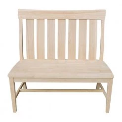 Unfinished Wood 42 in. W x 22.4 in. D x 40.4 in H Ava Bench by International Concepts -International Concepts Sales unfinished international concepts dining benches be 13 a0 1000