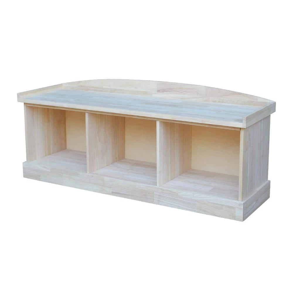 Unfinished Storage Bench by International Concepts 8 Unfinished Storage Bench by International Concepts - Image 8