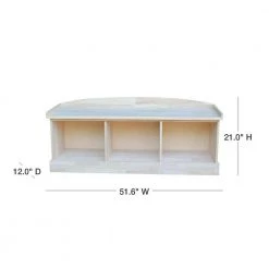 Unfinished Storage Bench by International Concepts 10 Unfinished Storage Bench by International Concepts -International Concepts Sales unfinished international concepts dining benches be 150 40 1000