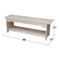 Unfinished Bench by International Concepts -International Concepts Sales unfinished international concepts dining benches be 48 c3 1000