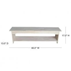 Unfinished Storage Bench by International Concepts -International Concepts Sales unfinished international concepts dining benches be 60 40 1000
