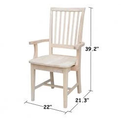 Unfinished Wood Mission Side Chair by International Concepts -International Concepts Sales unfinished international concepts dining chairs 265a c3 1000