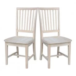 Unfinished Wood Mission Dining Chair (Set of 2) by International Concepts -International Concepts Sales unfinished international concepts dining chairs 265p 31 1000