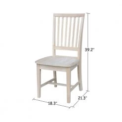 Unfinished Wood Mission Dining Chair (Set of 2) by International Concepts -International Concepts Sales unfinished international concepts dining chairs 265p 76 1000