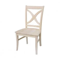 Unfinished Wood X-Back Dining Chair (Set of 2) by International Concepts -International Concepts Sales unfinished international concepts dining chairs c 14p 1f 1000