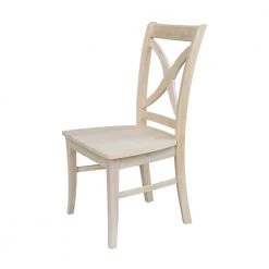 Unfinished Wood X-Back Dining Chair (Set of 2) by International Concepts -International Concepts Sales unfinished international concepts dining chairs c 14p 44 1000