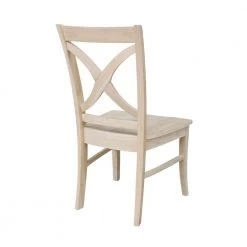 Unfinished Wood X-Back Dining Chair (Set of 2) by International Concepts -International Concepts Sales unfinished international concepts dining chairs c 14p 66 1000