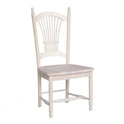 Unfinished Wood Sheaf Back Dining Chair (Set of 2) by International Concepts -International Concepts Sales unfinished international concepts dining chairs c 1602p 31 1000
