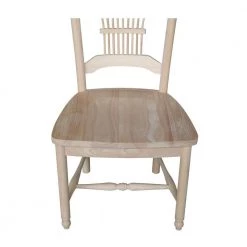 Unfinished Wood Sheaf Back Dining Chair (Set of 2) by International Concepts -International Concepts Sales unfinished international concepts dining chairs c 1602p a0 1000