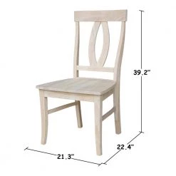 Verona Unfinished Wood Dining Chair (Set of 2) by International Concepts -International Concepts Sales unfinished international concepts dining chairs c 170p 1f 1000