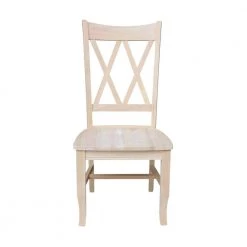 Unfinished Wood Double X-Back Dining Chair (Set of 2) by International Concepts -International Concepts Sales unfinished international concepts dining chairs c 20p 44 1000