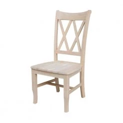 Unfinished Wood Double X-Back Dining Chair (Set of 2) by International Concepts -International Concepts Sales unfinished international concepts dining chairs c 20p 76 1000