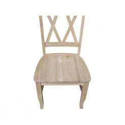 Unfinished Wood Double X-Back Dining Chair (Set of 2) by International Concepts -International Concepts Sales unfinished international concepts dining chairs c 20p a0 1000