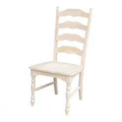 Maine Unfinished Wood Ladder Back Dining Chair (Set of 2) by International Concepts -International Concepts Sales unfinished international concepts dining chairs c 2170p 1f 1000