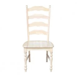 Maine Unfinished Wood Ladder Back Dining Chair (Set of 2) by International Concepts -International Concepts Sales unfinished international concepts dining chairs c 2170p 31 1000