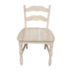 Maine Unfinished Wood Ladder Back Dining Chair (Set of 2) by International Concepts -International Concepts Sales unfinished international concepts dining chairs c 2170p 44 1000