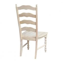 Maine Unfinished Wood Ladder Back Dining Chair (Set of 2) by International Concepts -International Concepts Sales unfinished international concepts dining chairs c 2170p 66 1000