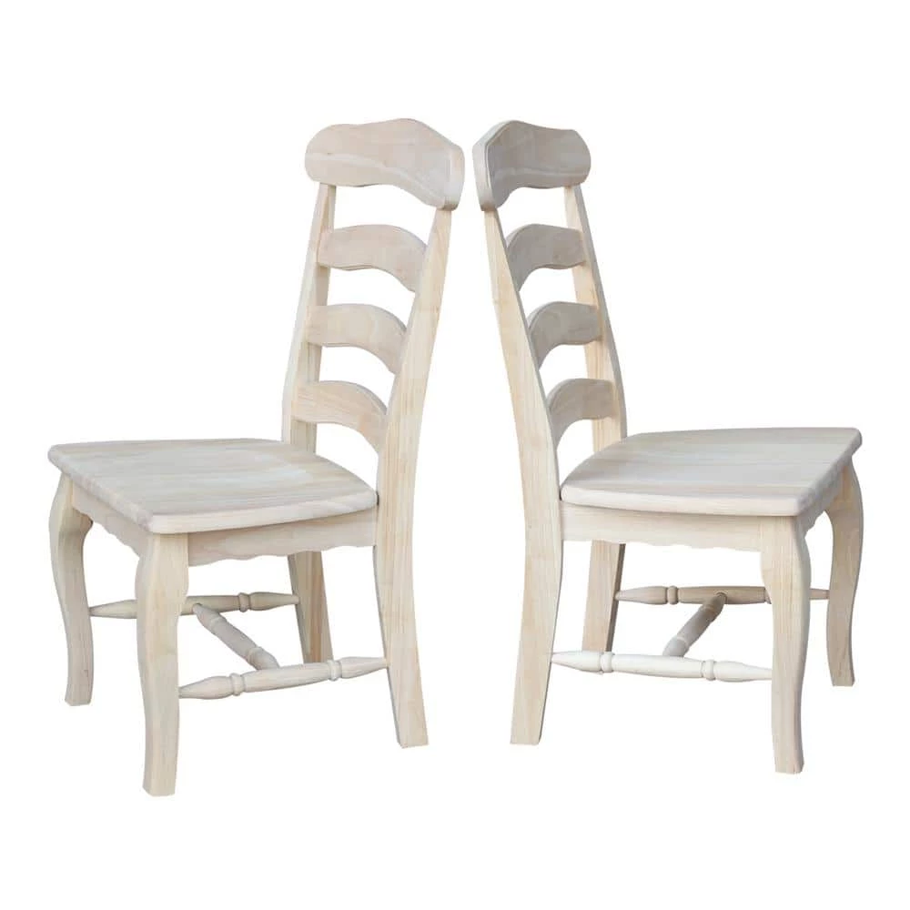 Unfinished Wood Dining Chair (Set of 2) by International Concepts 8 Unfinished Wood Dining Chair (Set of 2) by International Concepts - Image 8