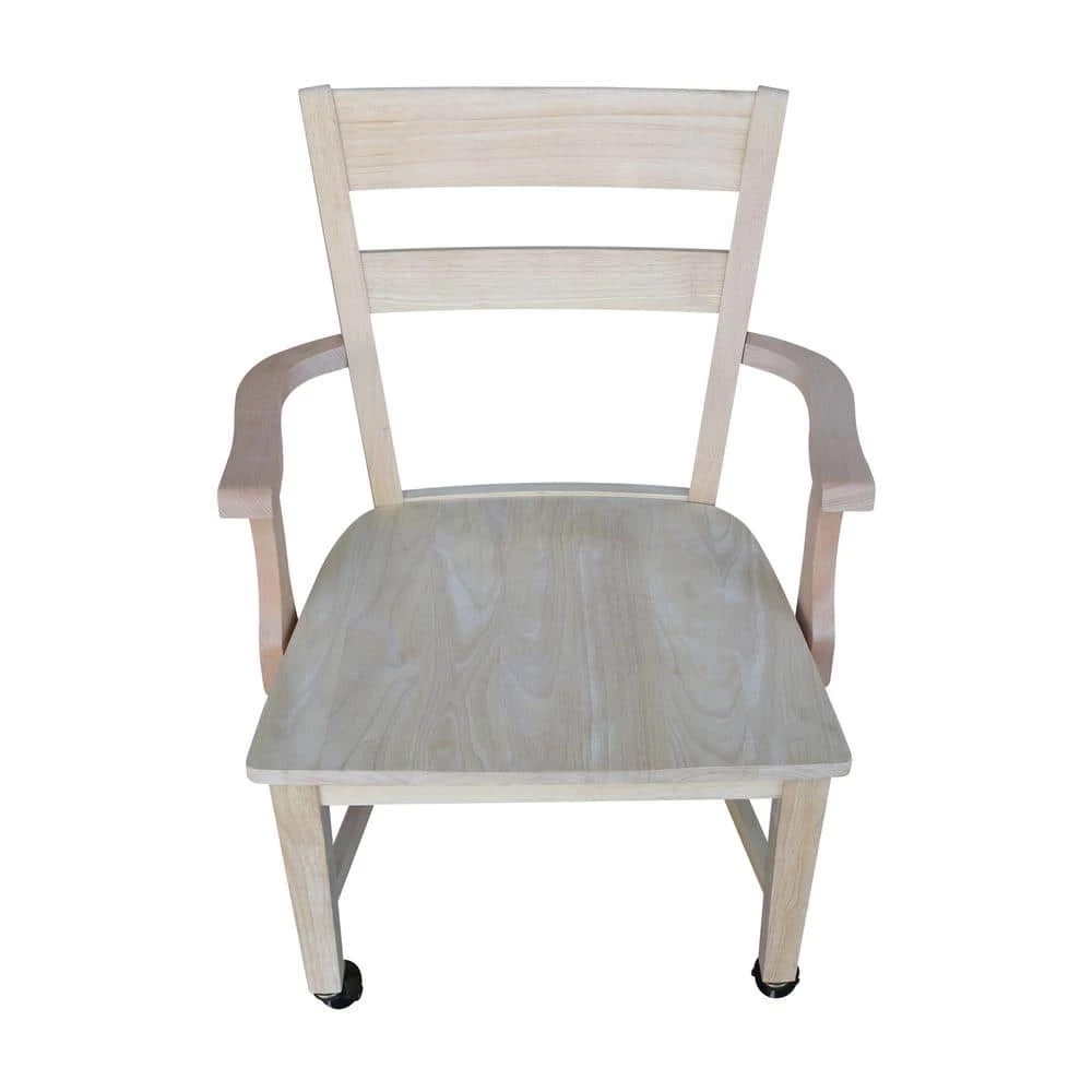 Unfinished Wood Mobile Dining Chair by International Concepts 11 Unfinished Wood Mobile Dining Chair by International Concepts - Image 11