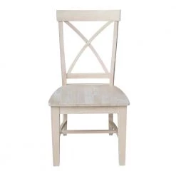 Ready to Finish Tall X Back Dining Chair (Set of 2) by International Concepts