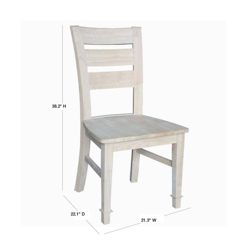 Tuscany Unfinished Wood Side Chair (Set of 2) by International Concepts 3 Tuscany Unfinished Wood Side Chair (Set of 2) by International Concepts - Image 3
