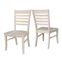 Roma Unfinished Wood Ladder Back Dining Chair (Set of 2) by International Concepts -International Concepts Sales unfinished international concepts dining chairs c 310p 4f 1000