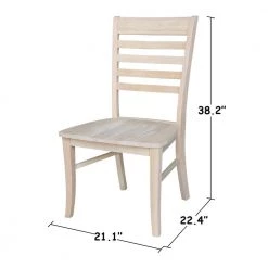 Roma Unfinished Wood Ladder Back Dining Chair (Set of 2) by International Concepts -International Concepts Sales unfinished international concepts dining chairs c 310p c3 1000