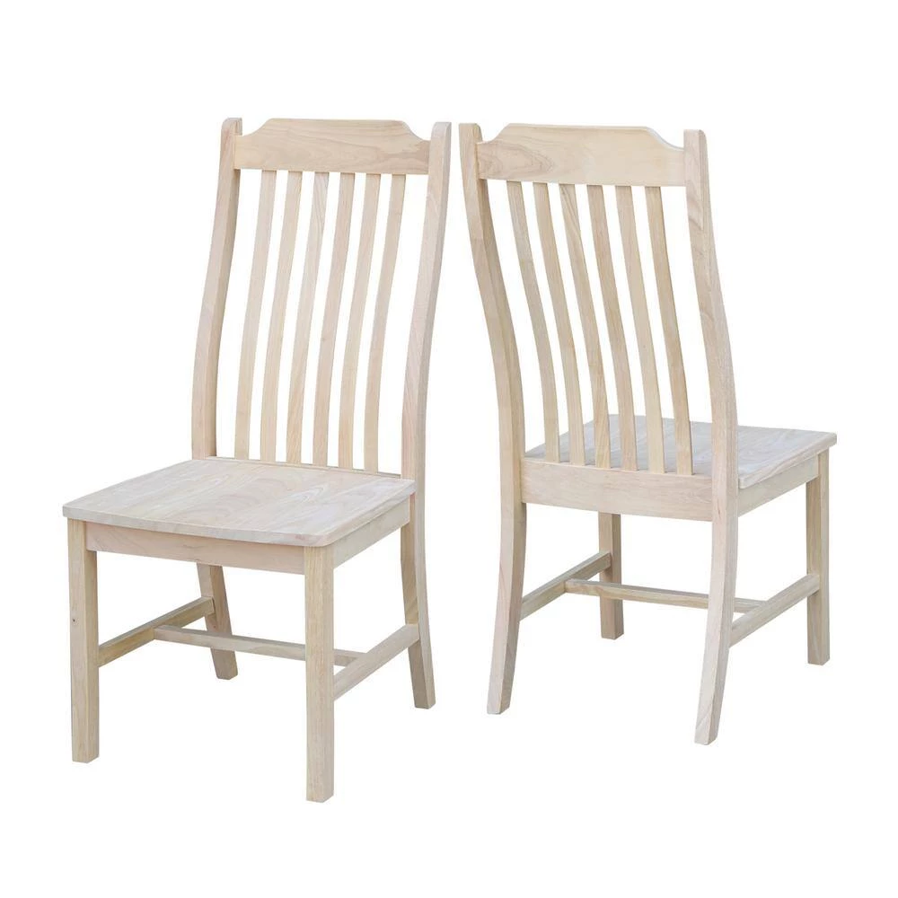 Unfinished Wood Steam Bent Mission Dining Chair (Set of 2) by International Concepts 7 Unfinished Wood Steam Bent Mission Dining Chair (Set of 2) by International Concepts - Image 7