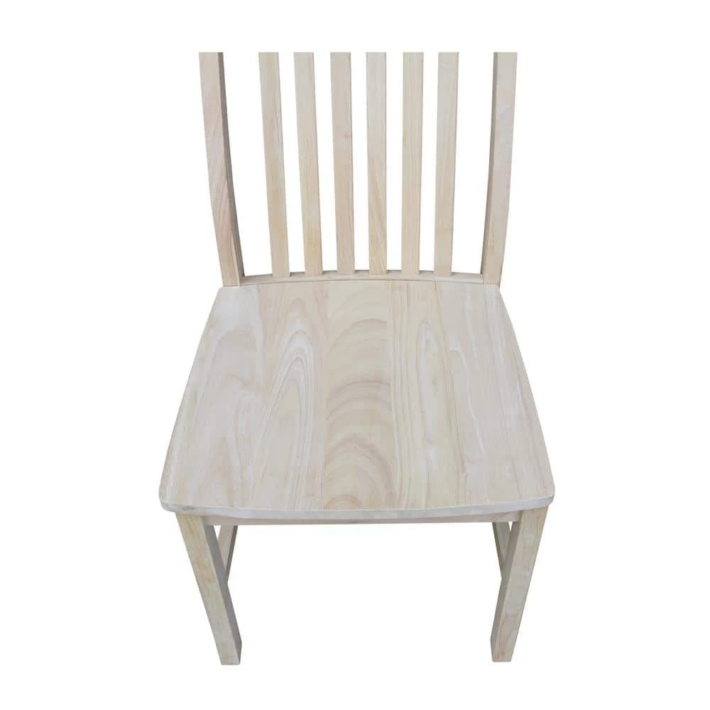 Unfinished Wood Steam Bent Mission Dining Chair (Set of 2) by International Concepts 3 Unfinished Wood Steam Bent Mission Dining Chair (Set of 2) by International Concepts - Image 3