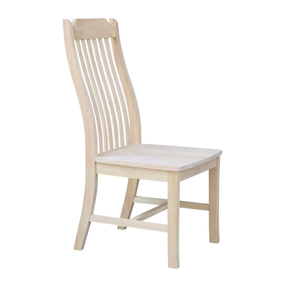 Unfinished Wood Steam Bent Mission Dining Chair (Set of 2) by International Concepts 2 Unfinished Wood Steam Bent Mission Dining Chair (Set of 2) by International Concepts - Image 2