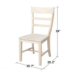 Hammerty Unfinished Wood Dining Chair (Set of 2) by International Concepts -International Concepts Sales unfinished international concepts dining chairs c 36p c3 1000