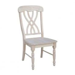 Unfinished Wood Lattice Back Dining Chair (Set of 2) by International Concepts -International Concepts Sales unfinished international concepts dining chairs c 390p 40 1000