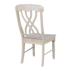 Unfinished Wood Lattice Back Dining Chair (Set of 2) by International Concepts -International Concepts Sales unfinished international concepts dining chairs c 390p 66 1000