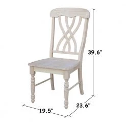Unfinished Wood Lattice Back Dining Chair (Set of 2) by International Concepts -International Concepts Sales unfinished international concepts dining chairs c 390p c3 1000