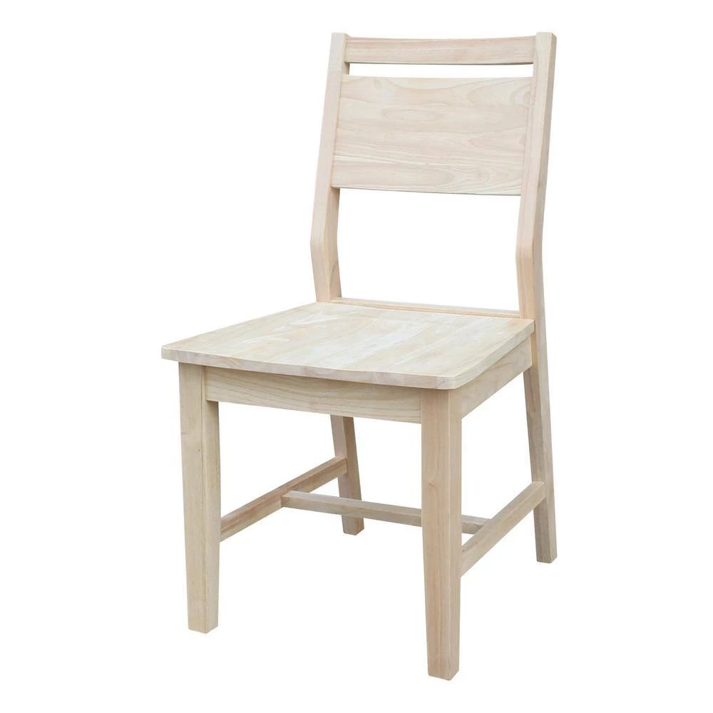 Mid-Century Modern Panel Back Unfinished Dining Chair (Set of 2) by International Concepts 9 Mid-Century Modern Panel Back Unfinished Dining Chair (Set of 2) by International Concepts - Image 9