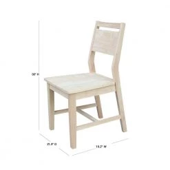 Mid-Century Modern Panel Back Unfinished Dining Chair (Set of 2) by International Concepts 11 Mid-Century Modern Panel Back Unfinished Dining Chair (Set of 2) by International Concepts -International Concepts Sales unfinished international concepts dining chairs c 3p 40 1000