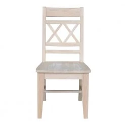Canyon Unfinished Wood Double X-Back Dining Chair (Set of 2) by International Concepts -International Concepts Sales unfinished international concepts dining chairs c 47p 31 1000