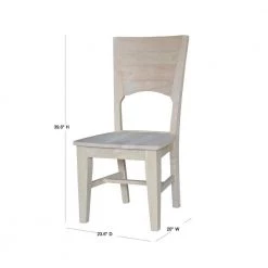 Canyon Unfinished Wood Dining Chair (Set of 2) by International Concepts -International Concepts Sales unfinished international concepts dining chairs c 48p 40 1000