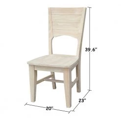 Canyon Unfinished Wood Dining Chair (Set of 2) by International Concepts -International Concepts Sales unfinished international concepts dining chairs c 48p c3 1000